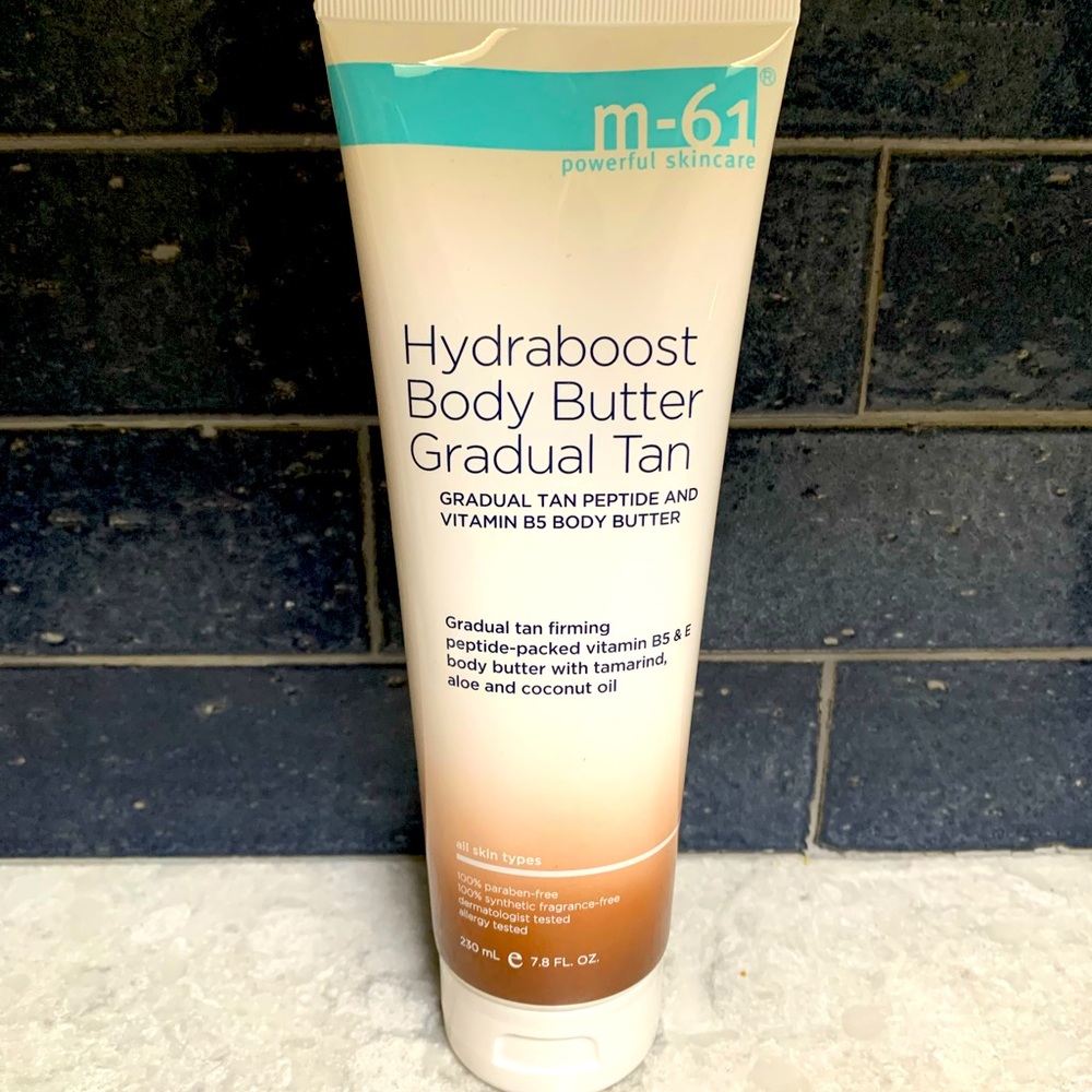 NEW Bluemercury M-61 hydraboost body butter gradual tan sunless tanning lotion